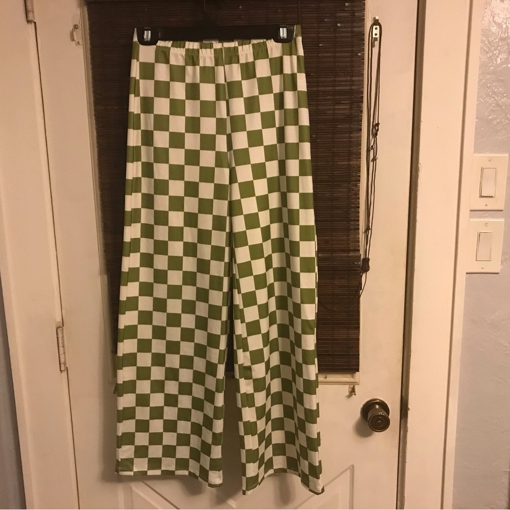 Princess Polly New Latiana Green Pant set Checkerboard size 4 - Picture 5 of 6